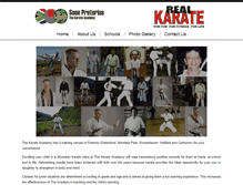 Tablet Screenshot of karateacademy.co.za